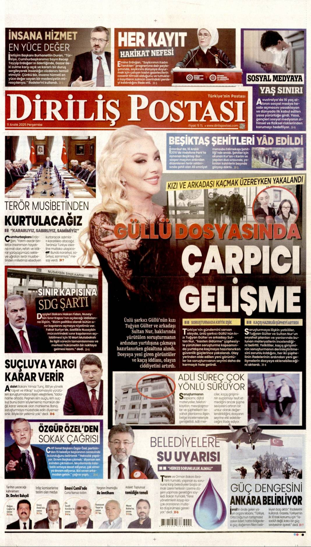 Güllü'yü itti bay bay dedi: 11 Kasım 2025 Perşembe, güncel gazete manşetleri... 10